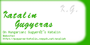 katalin gugyeras business card